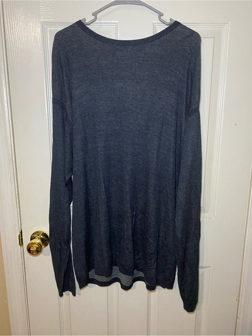 Claiborne Men's Long Sleeve Crewneck Sweater in Charcoal